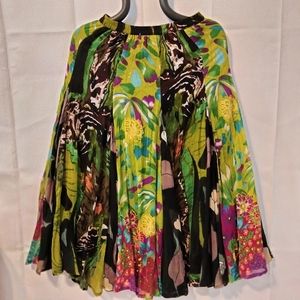 Soft surrounds multicolor flowing skirt size small long